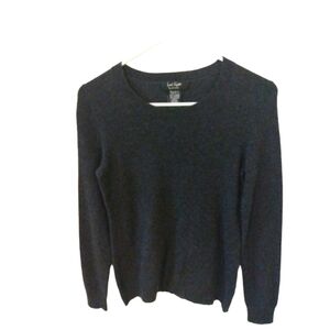 100%Cashmere Lord & Taylor Black  Super Soft Minimalist NWOT Sweater XS